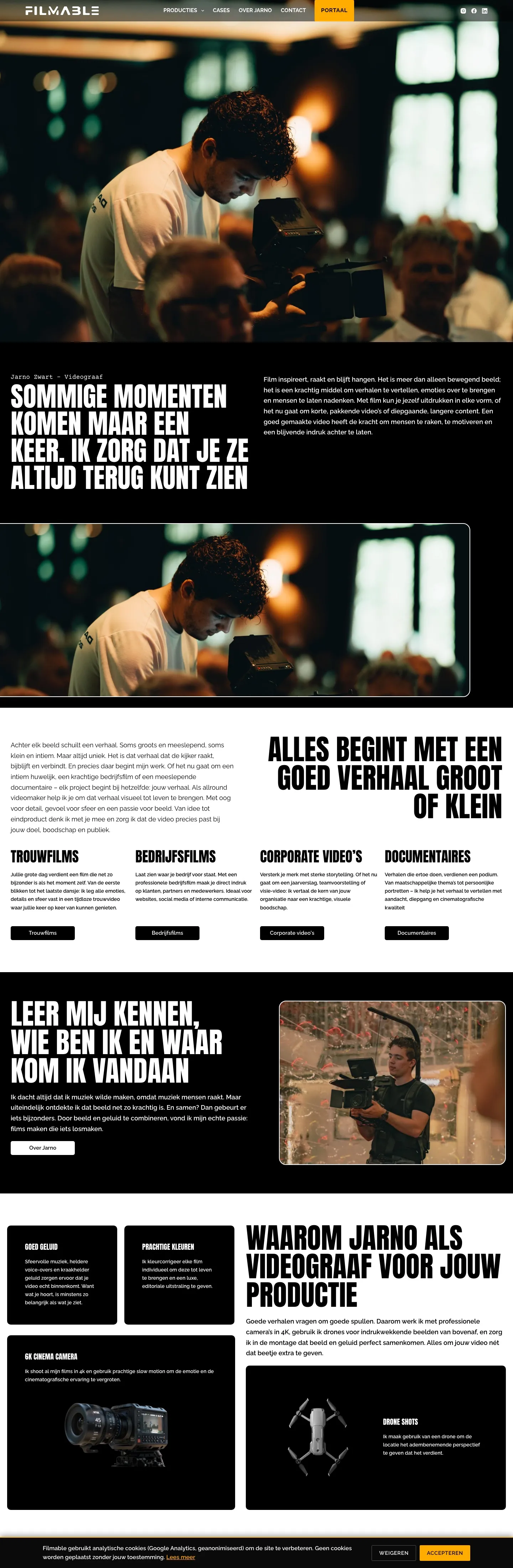 Voorbeeld van een merk en website